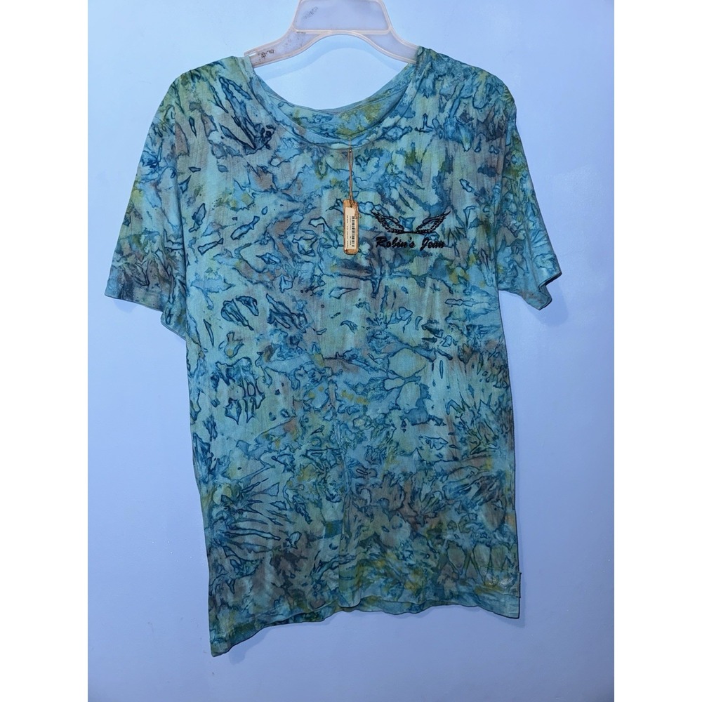Robin's Jean Mens Tie Dye Print T-Shirt Blue XL M1403-424 NEW